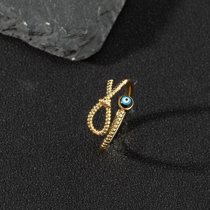 Olivenorma Anello Zircone Bianco Anello Regolabile Malocchio