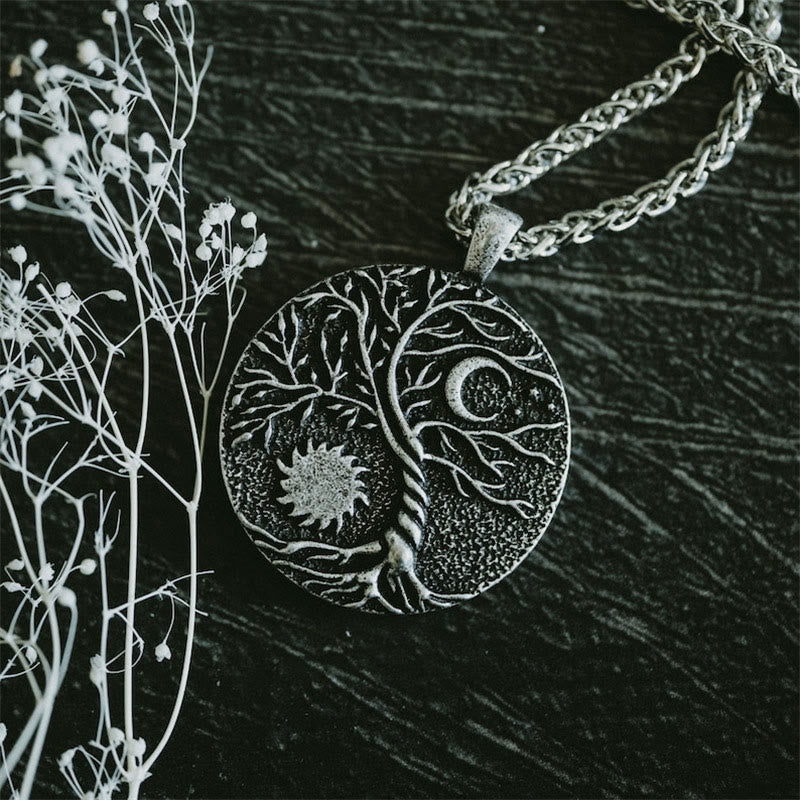 Olivenorma "Cavalcando con le stelle" - Collana Albero della vita con sole e luna 
