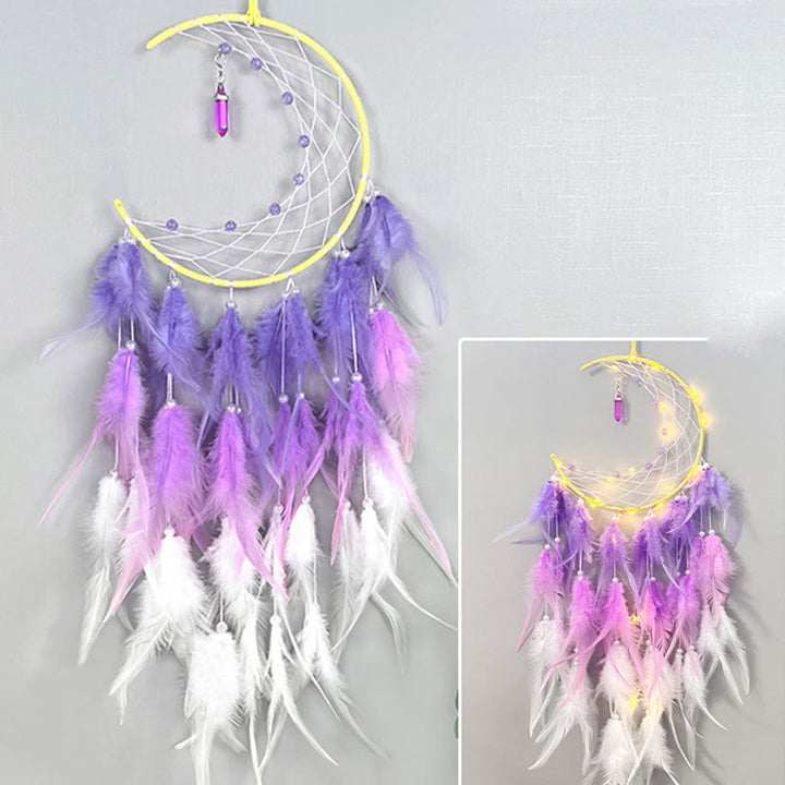 Olivenorma Luna con ciondolo topazio blu acchiappasogni 