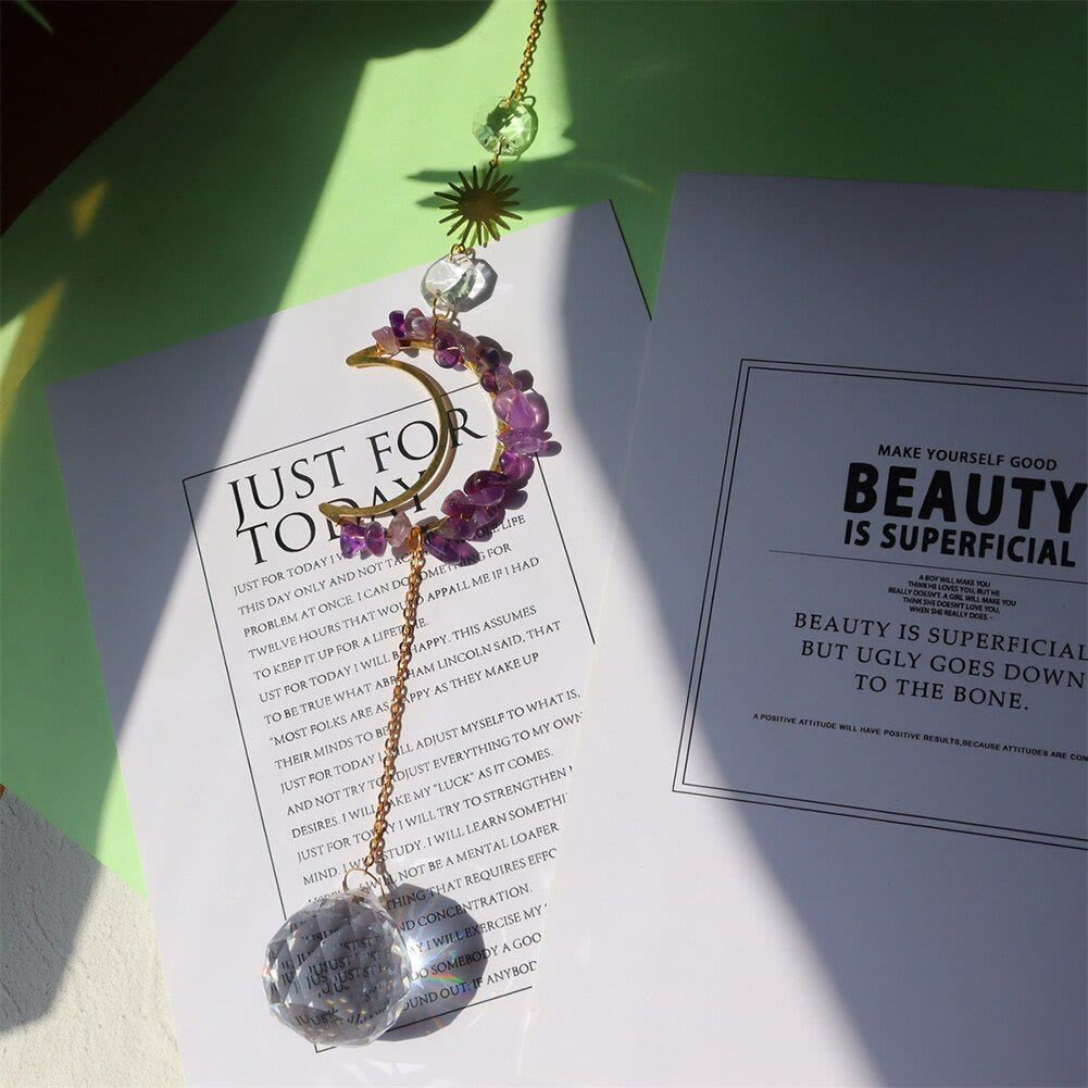 Olivenorma Moon Suncatcher - Campanello a vento da parete