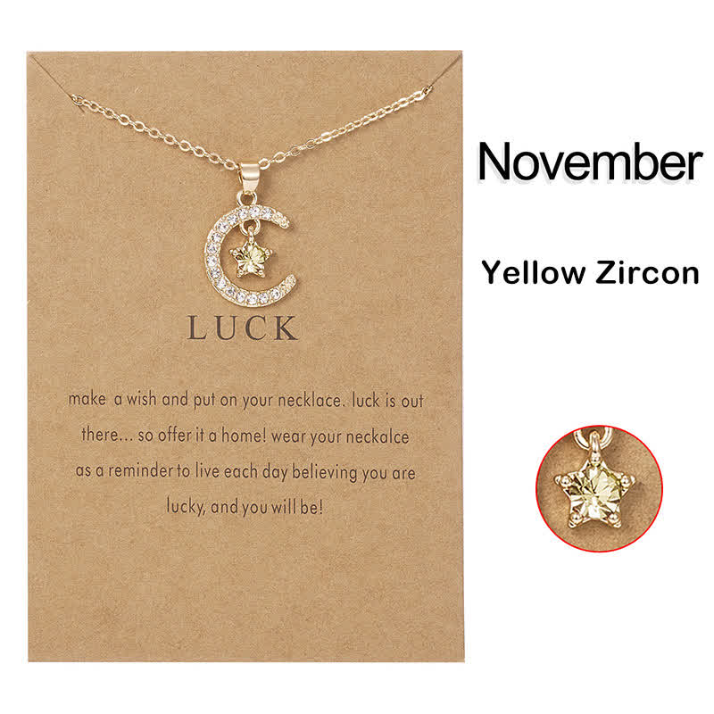 Collana creativa stella pietra portafortuna mese di Olivenorma - Zircone giallo novembre - image 11