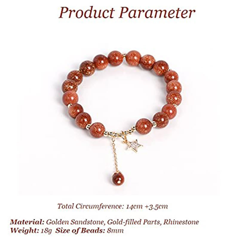 Olivenorma "Ricchezza e fortuna" - Bracciale in cristallo lucido di arenaria