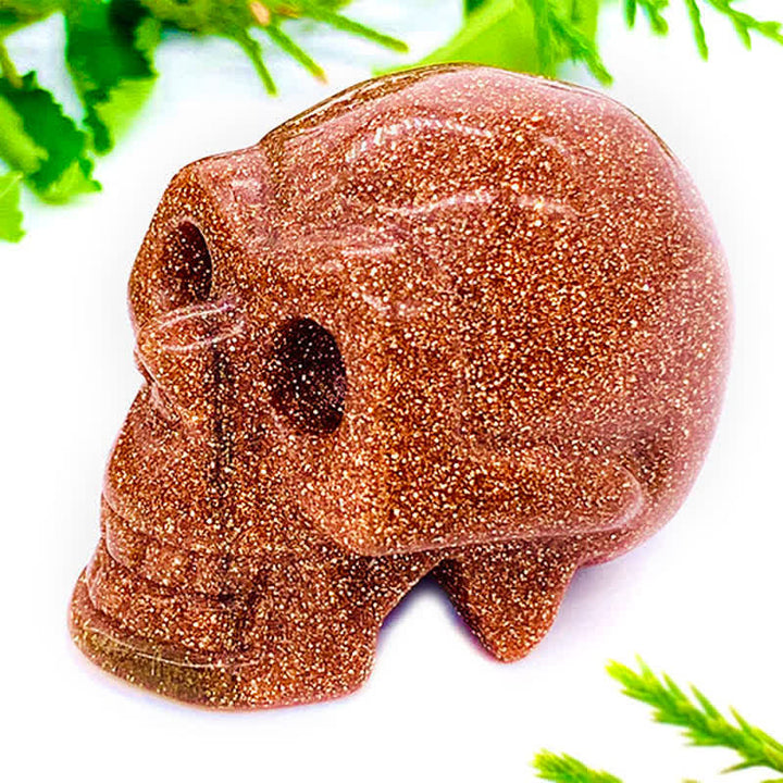 Decorazione di Halloween con teschio di cristallo naturale Olivenorma