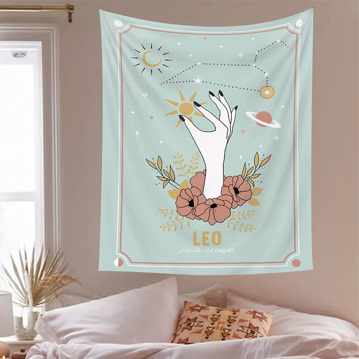 Olivenorma Mano Magica Tarocchi Zodiaco Arazzo 