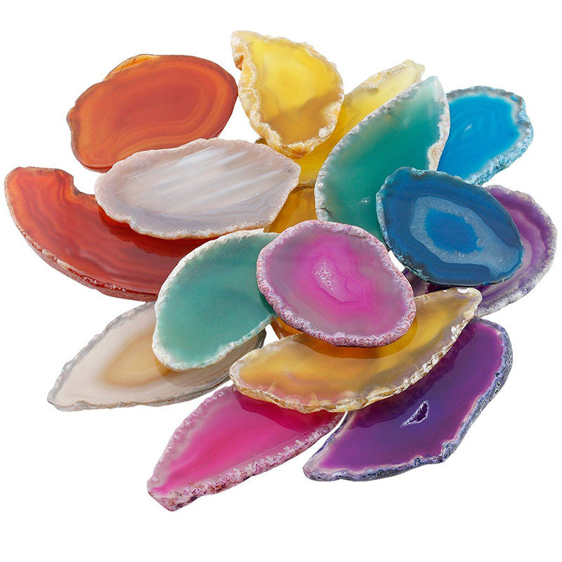 Decorazione in pietra preziosa di agata naturale affettata Olivenorma - image 12