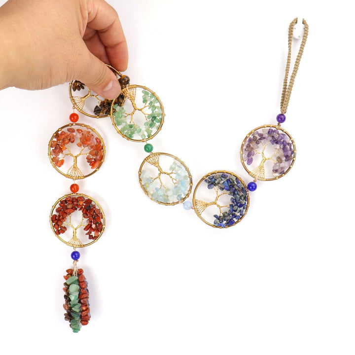 Olivenorma 7 Chakra Crystal Fengshui Albero della vita Decorazione da parete
