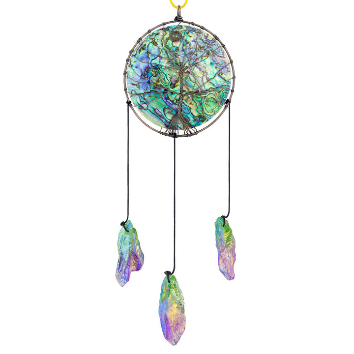 Ornamento pendente con albero della vita in conchiglia di abalone Olivenorma