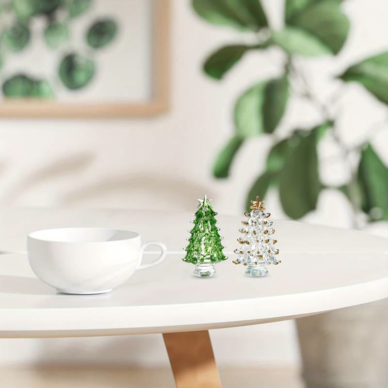 Decorazione per la casa con pietre preziose e albero di Natale in cristallo Olivenorma 