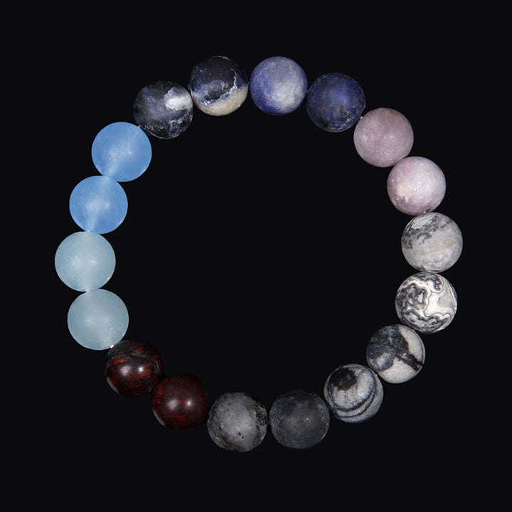 Olivenorma Bracciale Pianeta in Perline Naturali Satinate da 10 mm 
