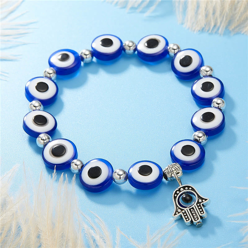 Olivenorma Evil Eye Hamsa Ciondolo Bracciale Zircone Epossidico