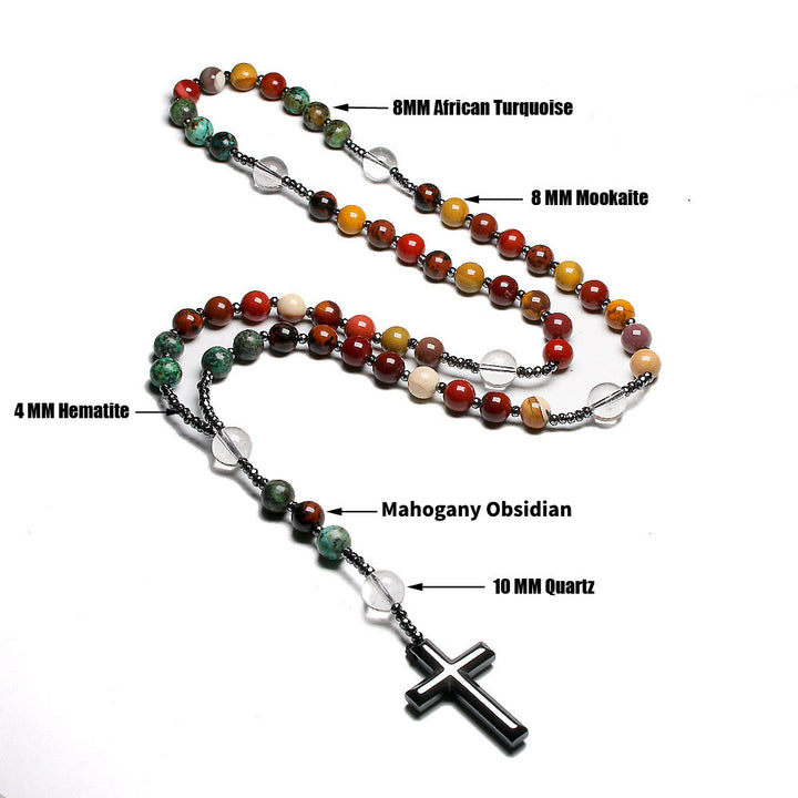 Olivenorma Natural Mookaite Perline Rosario Mala Collane
