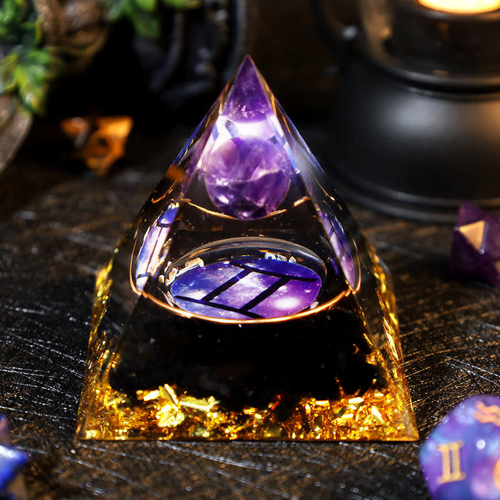 Olivenorma Ametista Palla Ossidiana Ghiaia Zodiaco Gemelli Orgone Piramide 