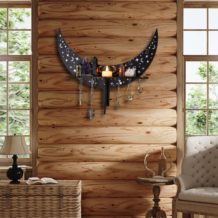 Scaffali in cristallo di strega in legno a mezzaluna Olivenorma - image 1