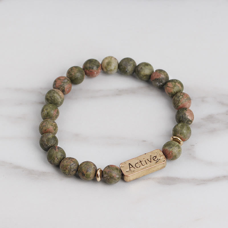 Bracciale con incisione Active Faith Olivenorma Natural Gemstone