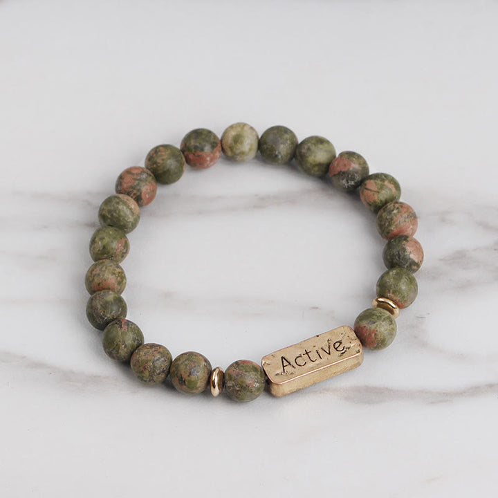 Bracciale con incisione Active Faith Olivenorma Natural Gemstone