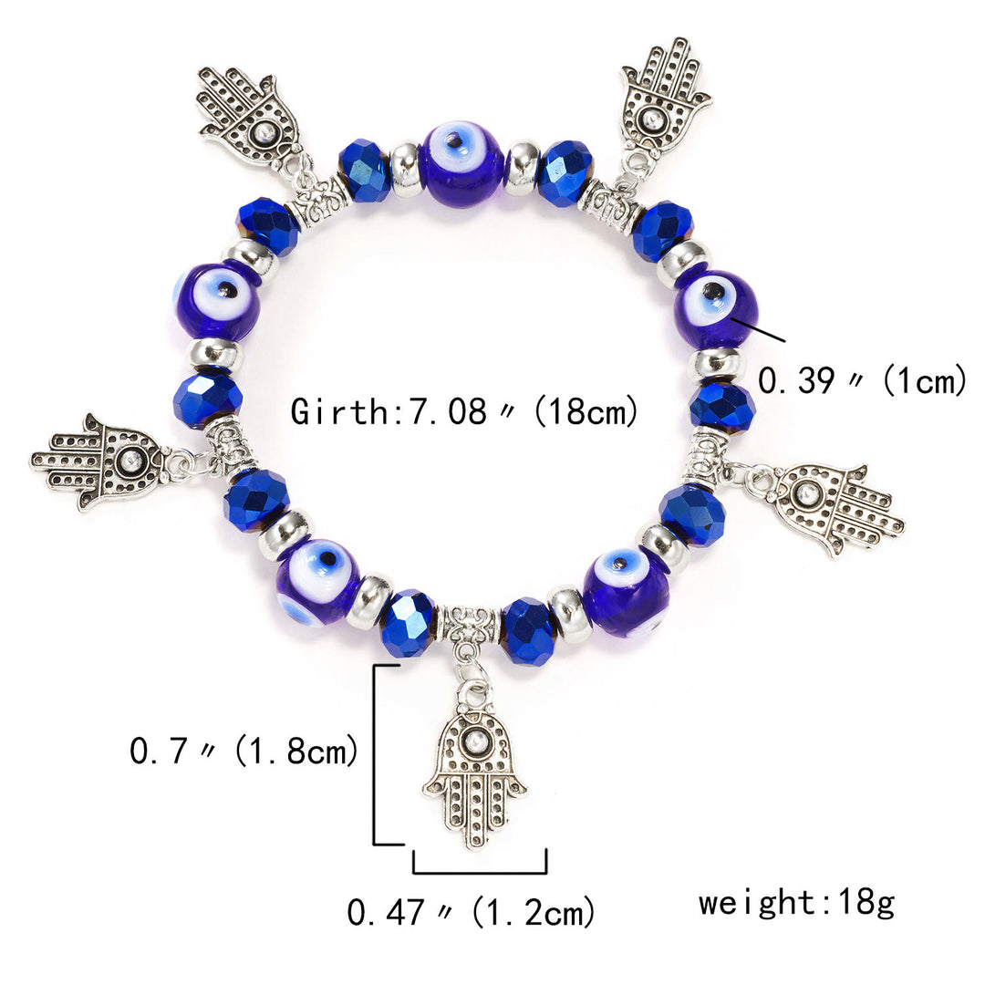 Olivenorma Evil Eye Hamsa Ciondolo Bracciale Zircone Epossidico