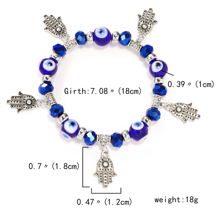 Olivenorma Evil Eye Hamsa Ciondolo Bracciale Zircone Epossidico