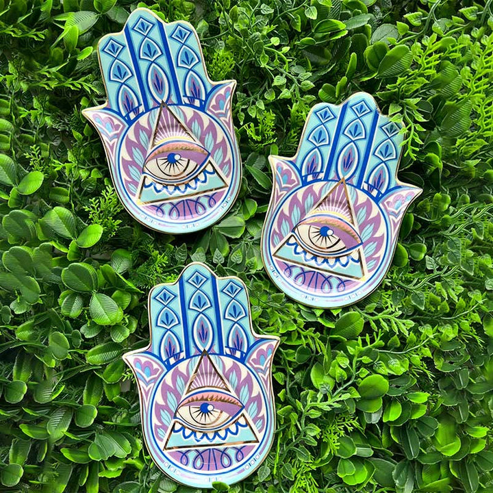 Olivenorma Hamsa Evil Eye Piatto Sottobicchiere 