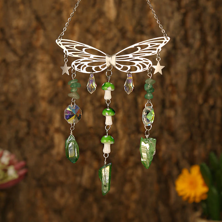 Olivenorma Crystal Butterfly Wings Sunshine Catcher Campanello a vento 