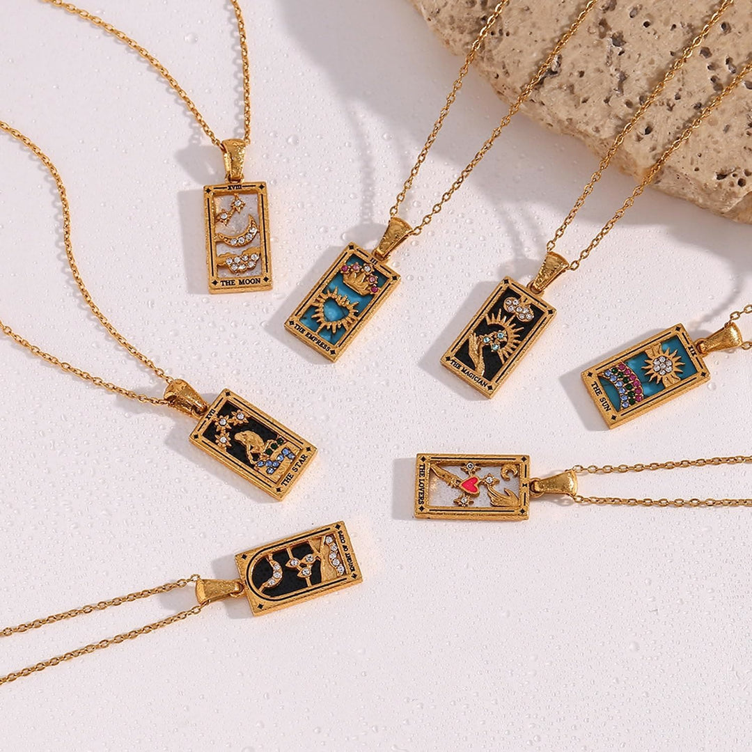 Olivenorma "Sun Lovers Star Moon" Tarocchi Collana Segno 