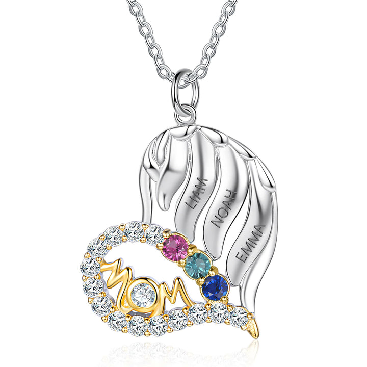 Olivenorma Collana con cuore e mezzo diamante per la mamma