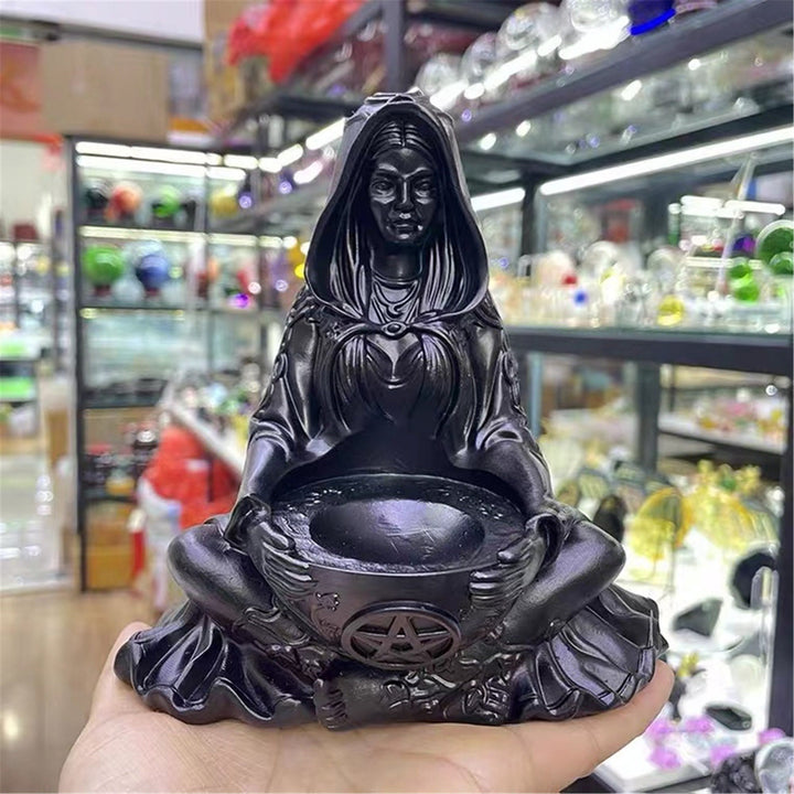 Olivenorma Dea Madre Terra Decorazione in Resina con Pietre Preziose