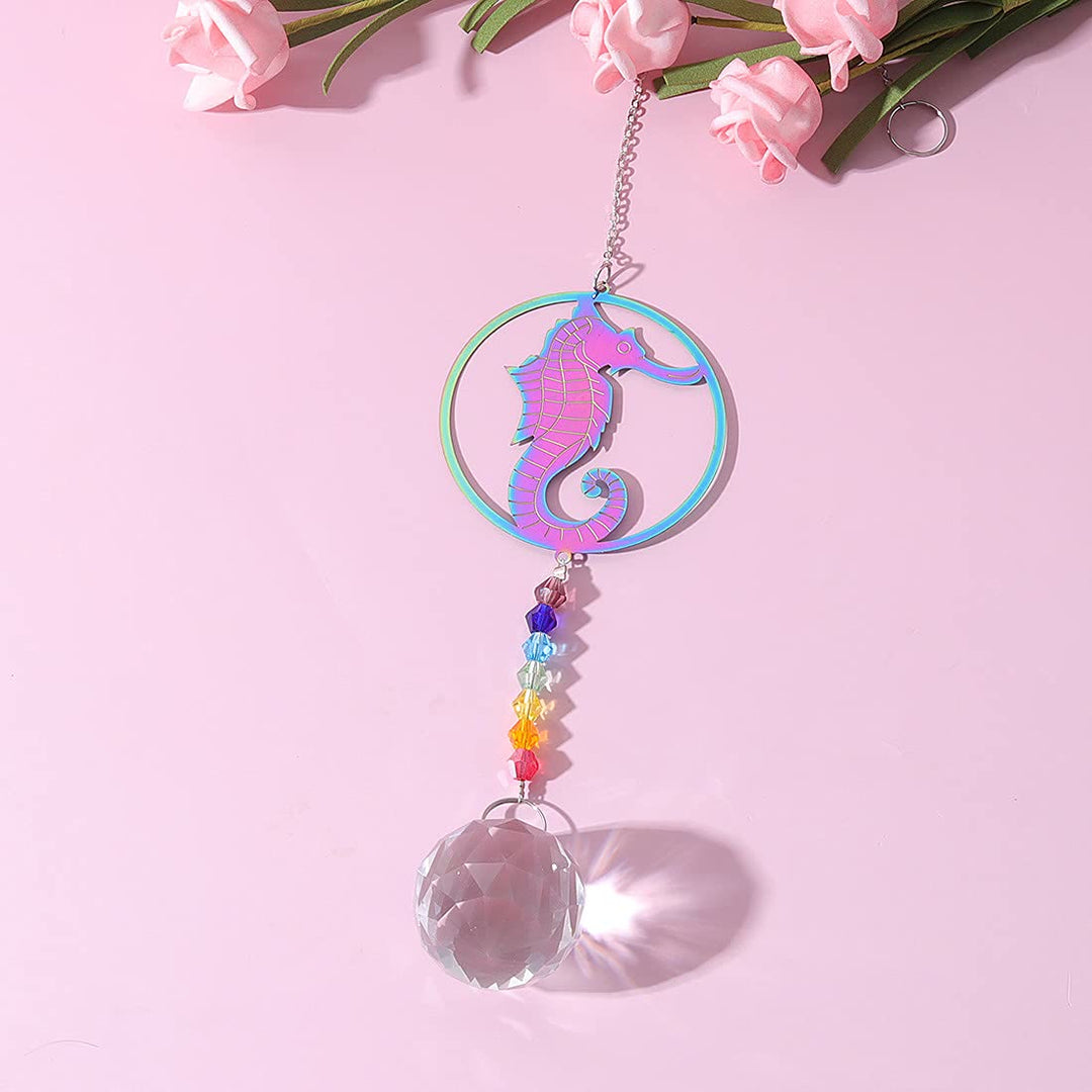 Olivenorma Clear Crystal Chakra Beads Hanging Wind Chime Suncatcher - image 4