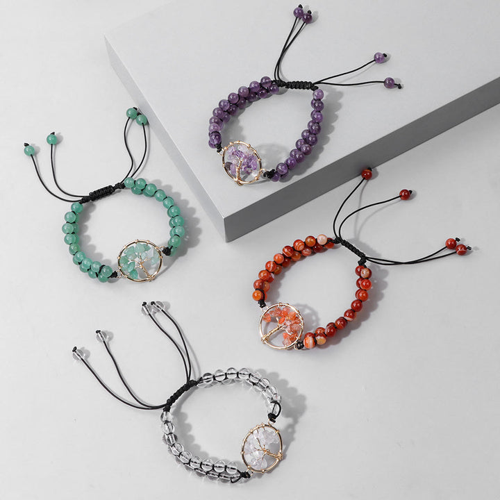 Olivenorma Albero Bracciale della vita intrecciato doppio da 6 mm