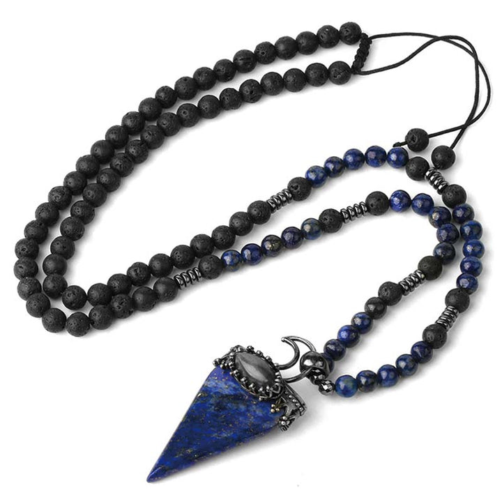 Collana di perline da meditazione prismatica in pietra naturale Olivenorma