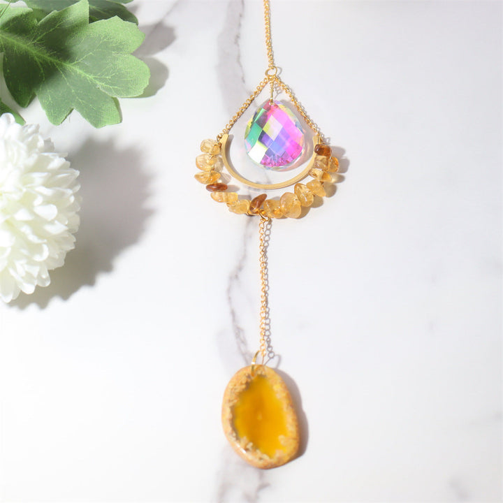 Olivenorma Crystal Suncatchers Moon Boho Decor Campanello a vento