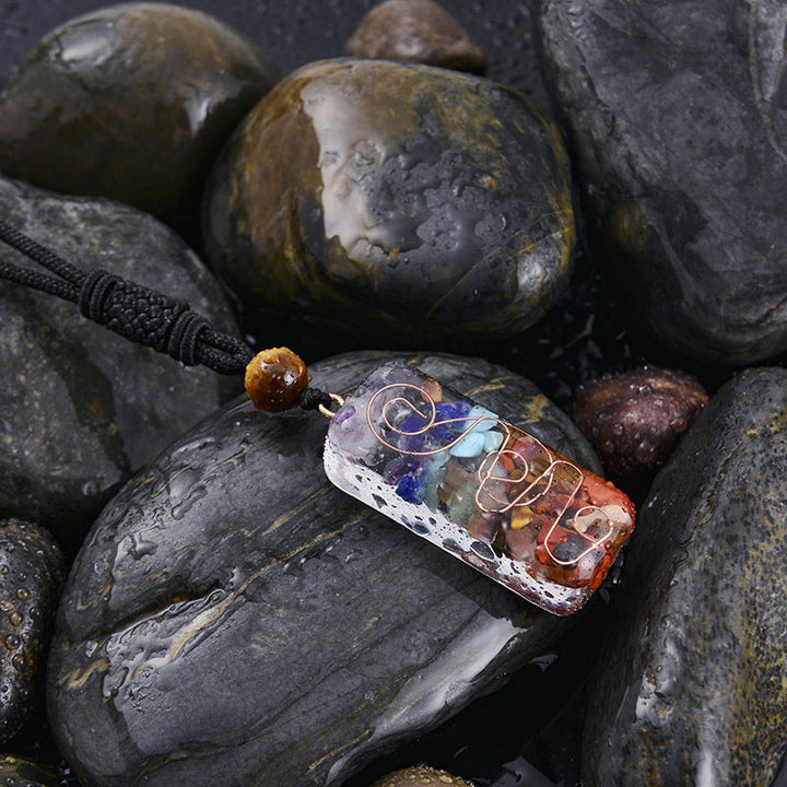 Collana di guarigione dei chakra con orgone Olivenorma