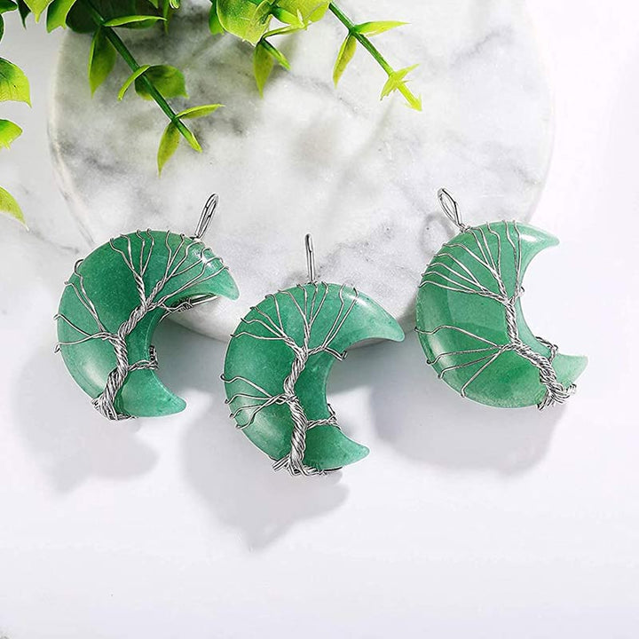 Collana con luna in cristallo naturale Olivenorma