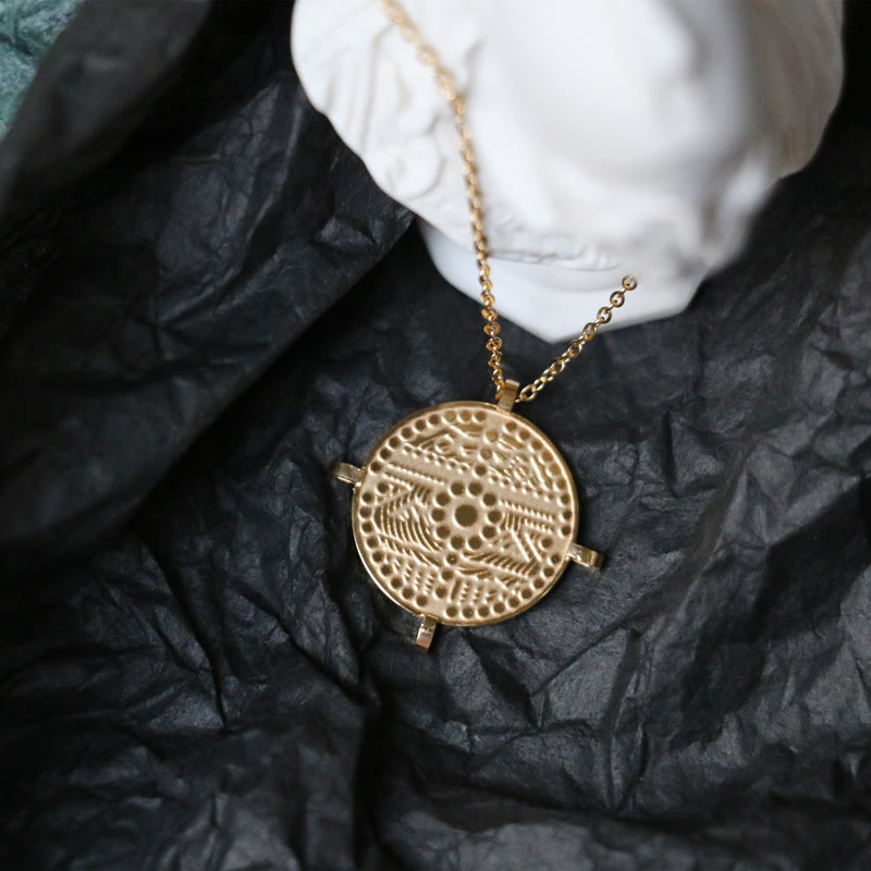 Collana Olivenorma Tarocchi in titanio e acciaio placcato oro 