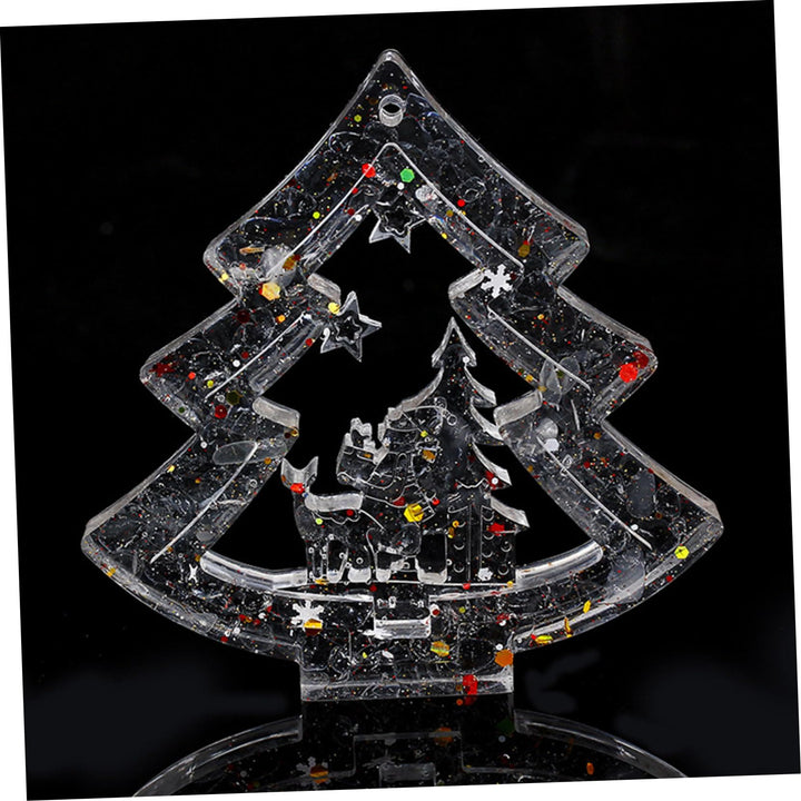 Decorazione per albero di Natale in resina di ghiaia di cristallo naturale Olivenorma 