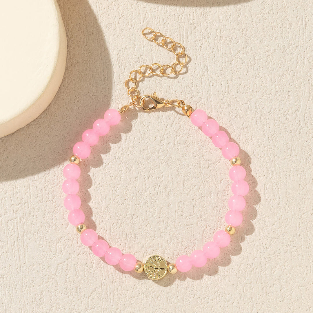 Bracciale Olivenorma con perline di cristallo multicolore e albero della vita 