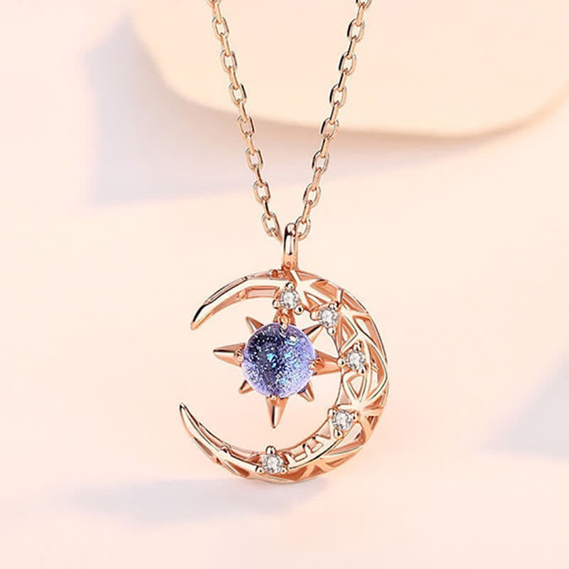 Collana Olivenorma Celestial Dainty Moon con pietra di luna