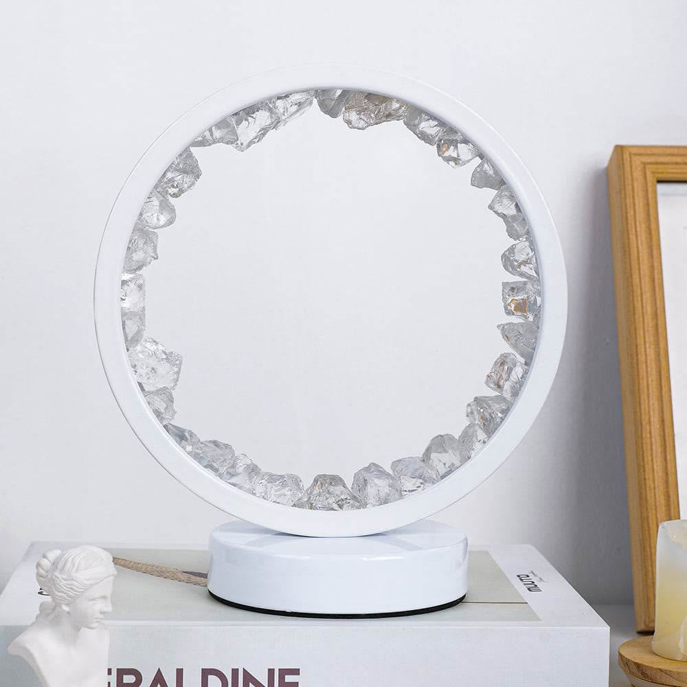Lampada a LED ricaricabile Olivenorma Natural "Amethyst Crystal Cluster Zen Light" - Decorazione con cluster di cristalli di ametista - image 8