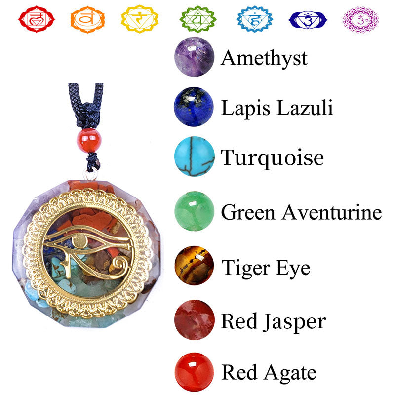 Collana di guarigione dei chakra Olivenorma Orgone
