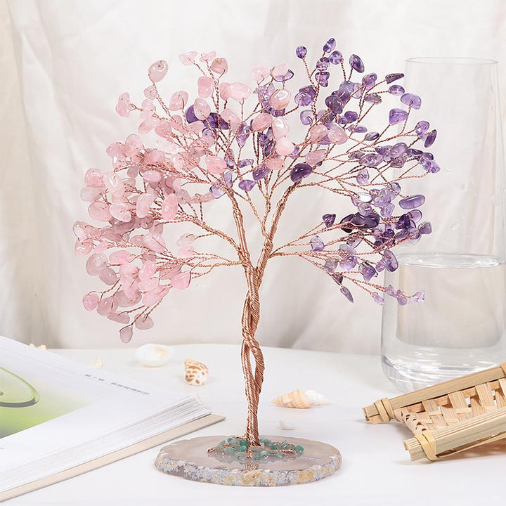 Olivenorma Pietra di cristallo naturale Albero Feng Shui