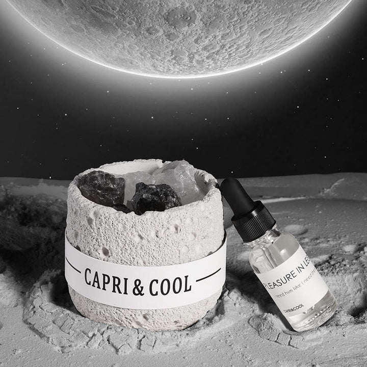 Olivenorma Cristallo Naturale Luna Superficie Design Cristallo Aromaterapia 