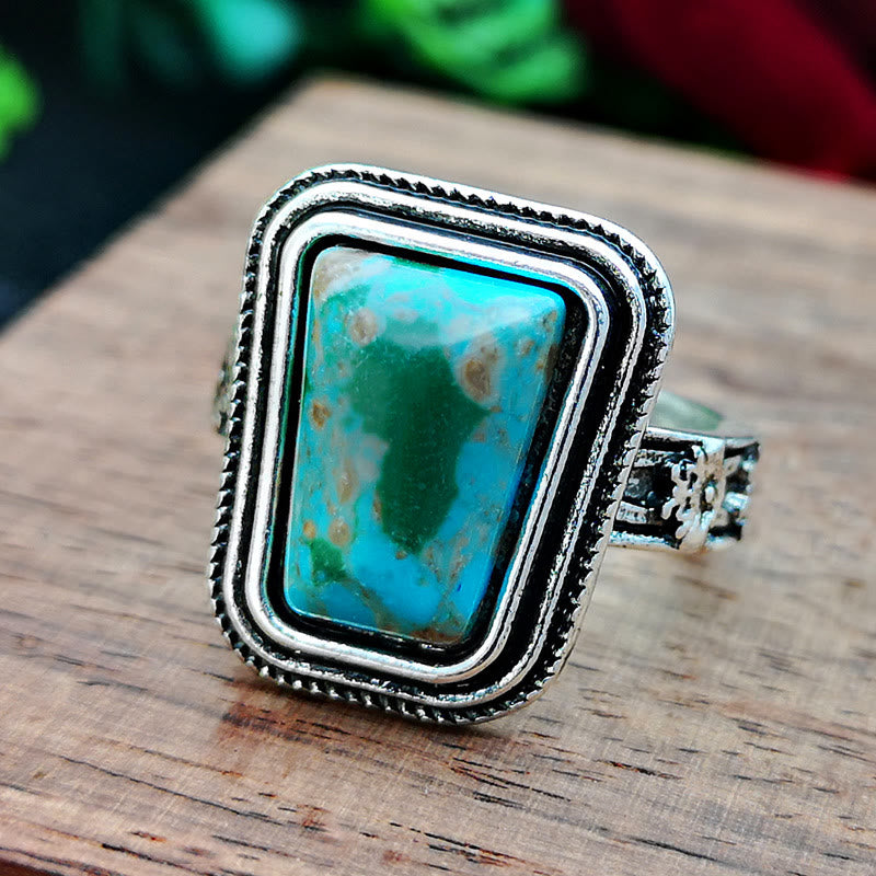 Anello Olivenorma Pietra Imperatore in argento placcato con rosa in rilievo 