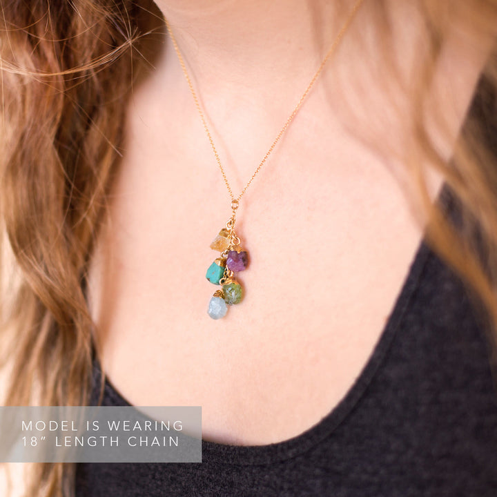 Collana con ciondolo in cristallo colorato Olivenorma 