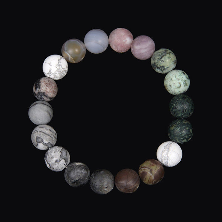 Olivenorma Bracciale Pianeta in Perline Naturali Satinate da 10 mm 