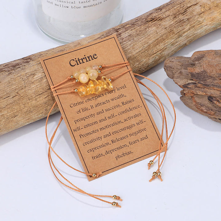 Bracciale Olivenorma Gravel intrecciato con perline 