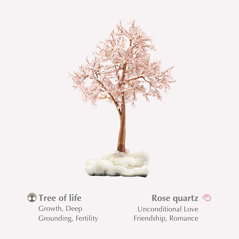 Olivenorma Radiate Amore - Albero Feng Shui Quarzo Rosa