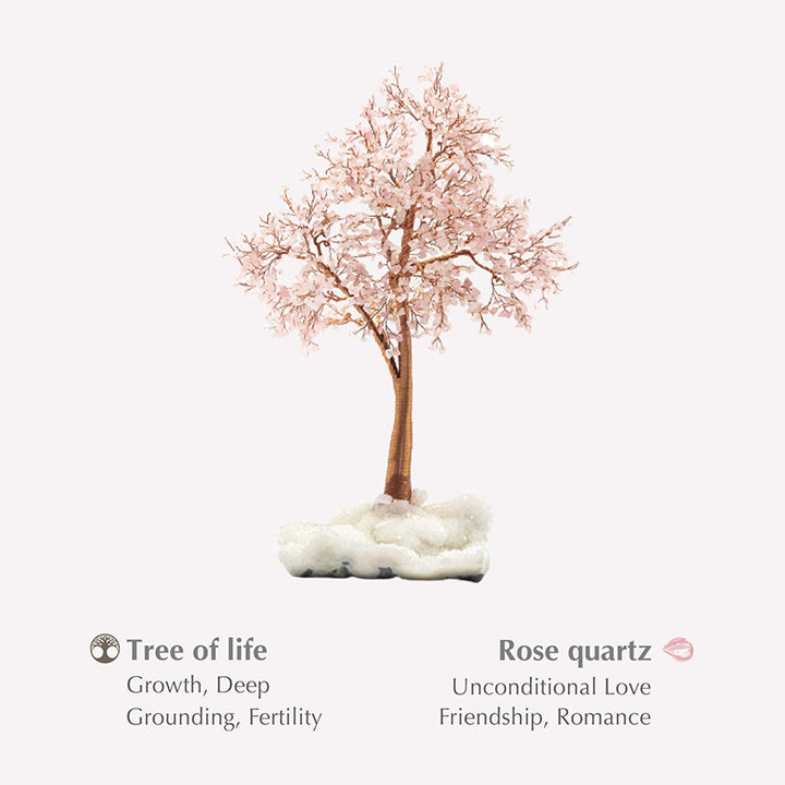 Olivenorma Radiate Amore - Albero Feng Shui Quarzo Rosa