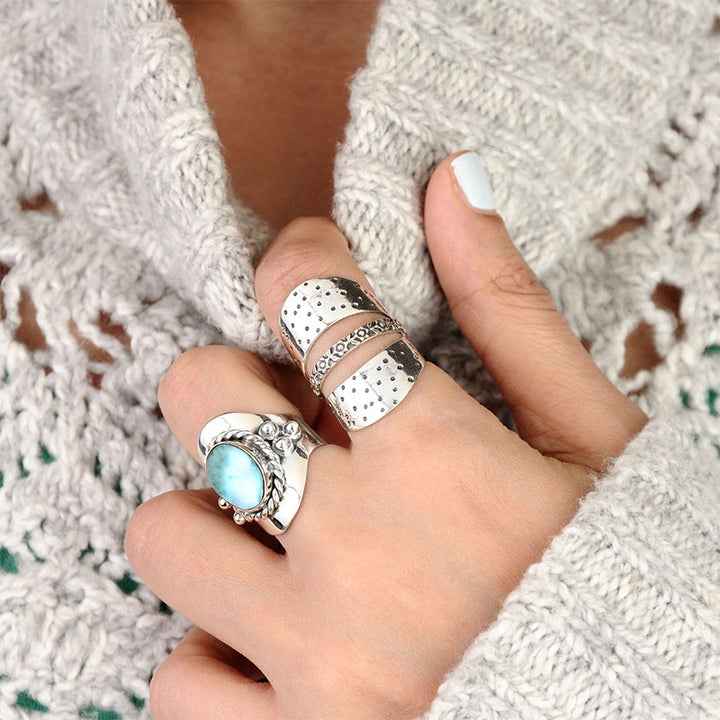 Olivenorma L'anello Larimar Boho per le donne