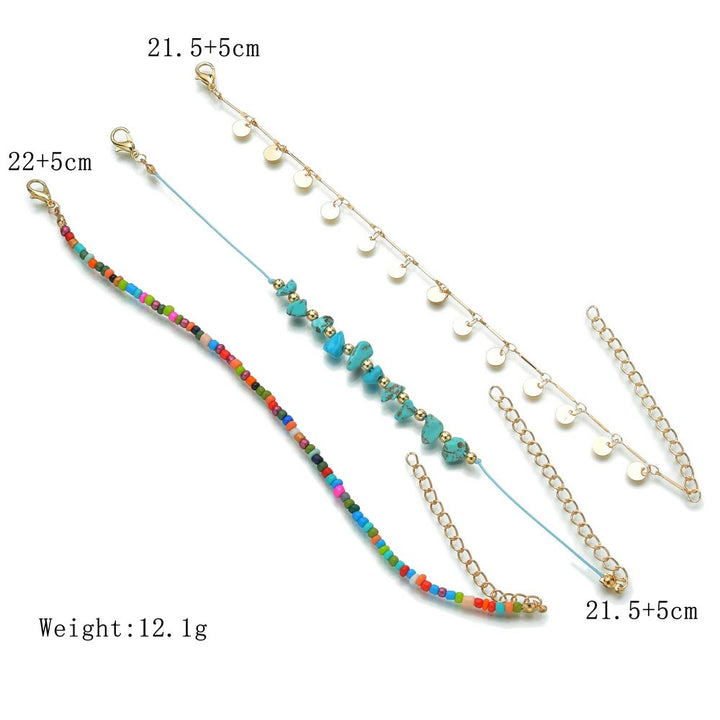 Olivenorma Cavigliera Boho con Perline Color Turchese - image 7