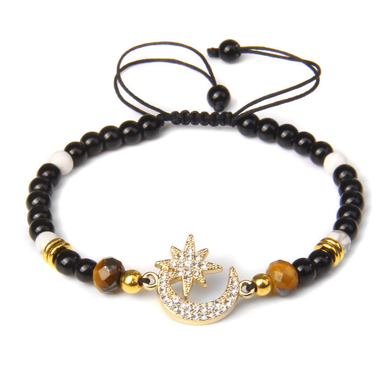 Olivenorma "Moon And Starlight" Bracciale con pietre preziose Luna e Stella 