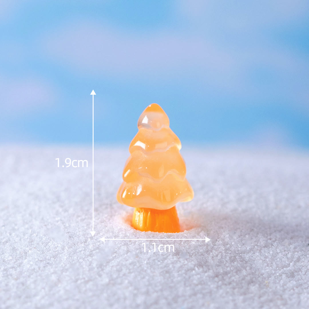 Olivenorma 5 pezzi di cristallo mini albero di Natale scultura decorazione pietra preziosa